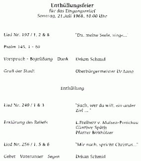 Programm Reliefenthüllung